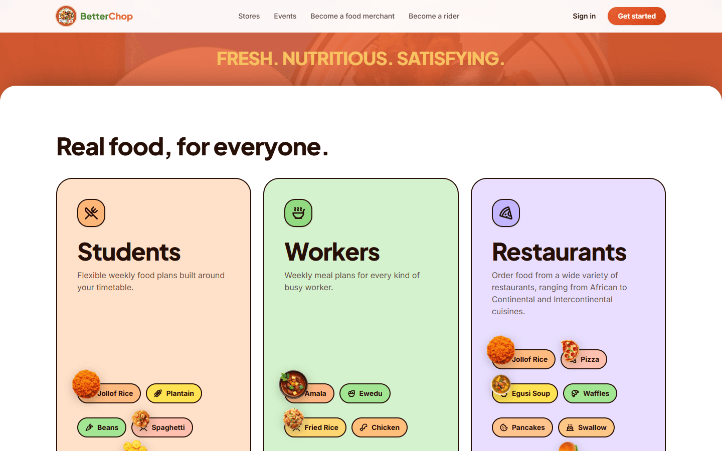 BetterChop live site, screen 02