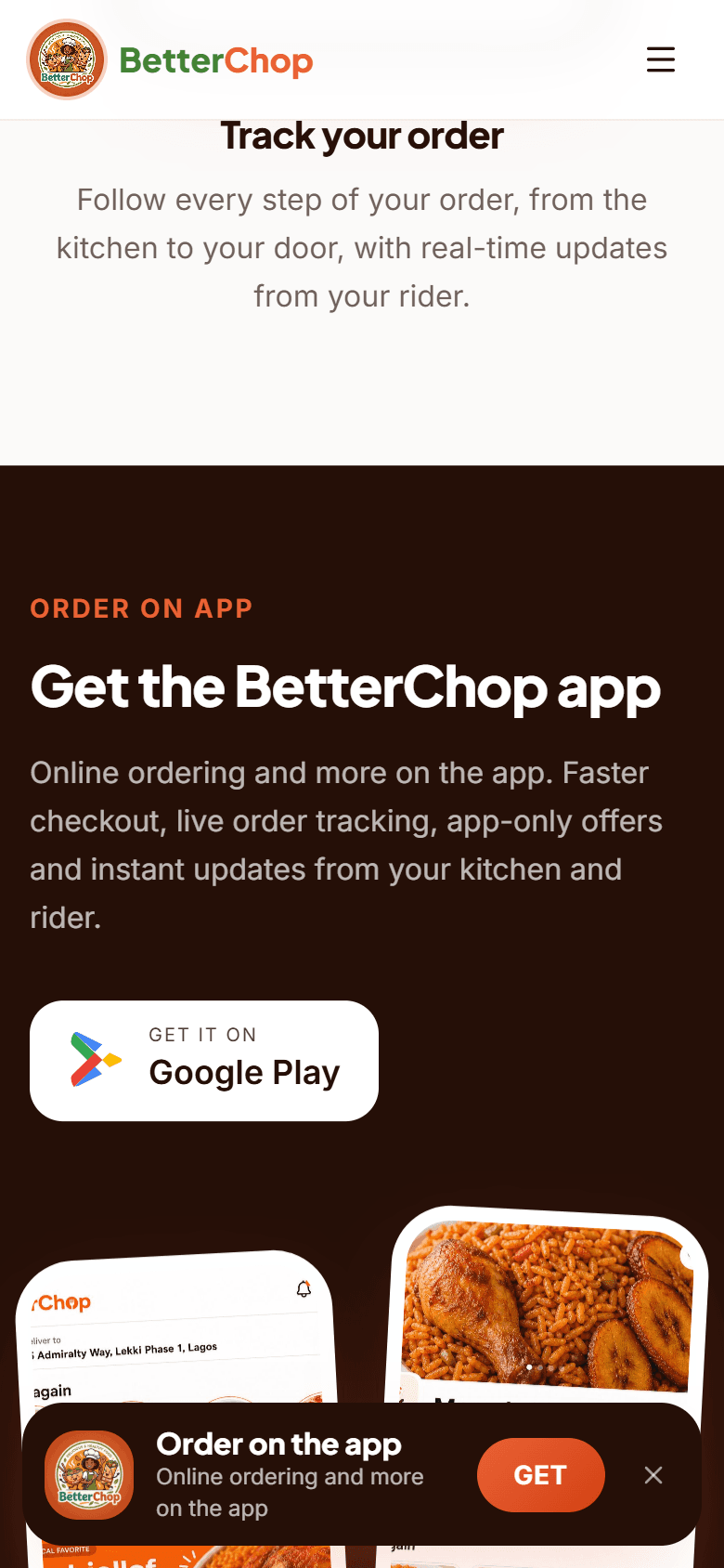 BetterChop on a phone, screen 03