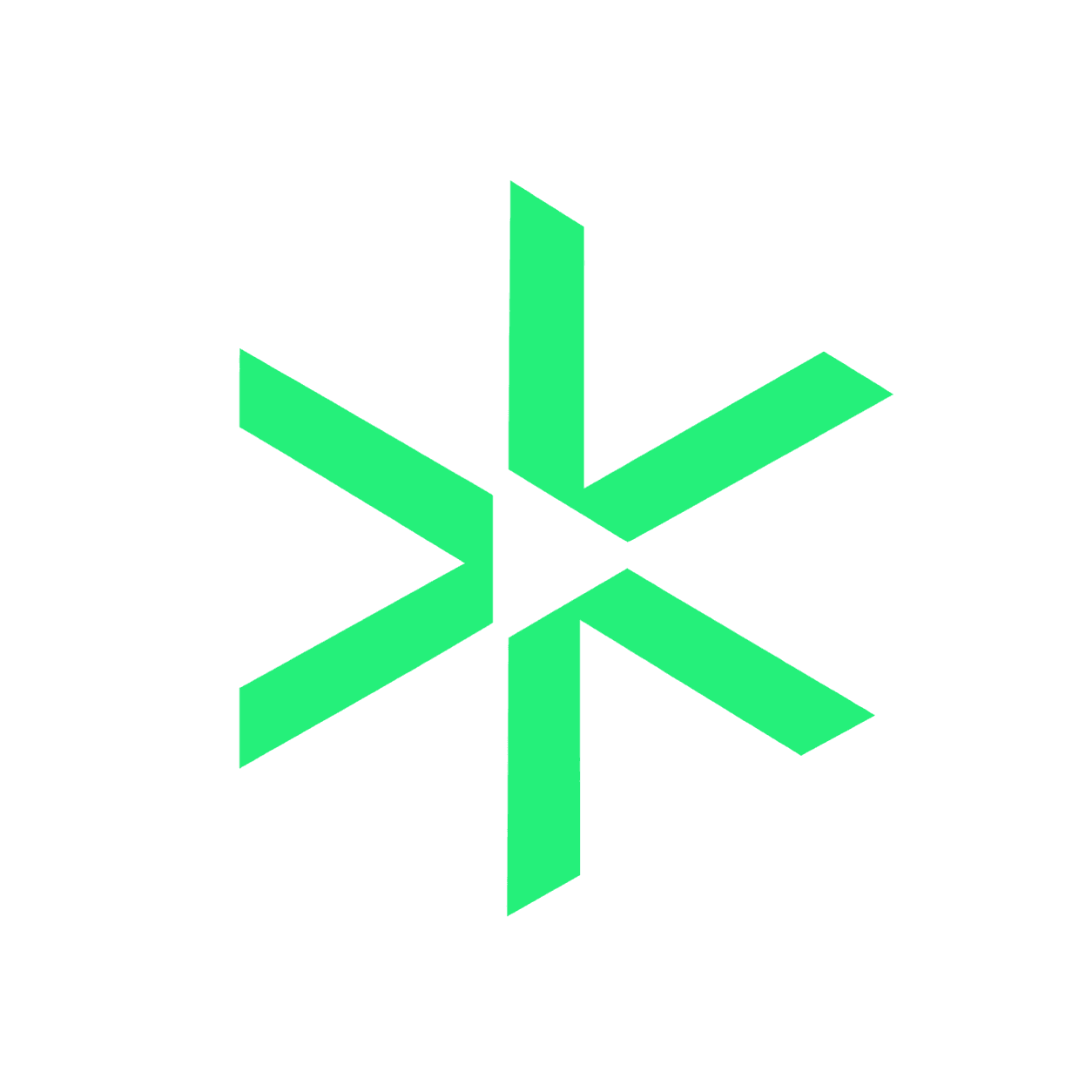 Studio Visual Symbol 02 — 3-Chevron Radial Star